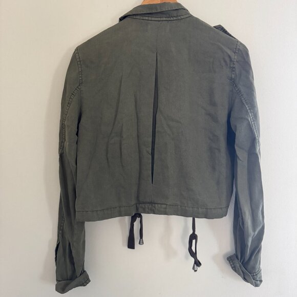 Cropped Elan Army Green Lightweight Utility Jacket - Picture 5 of 6